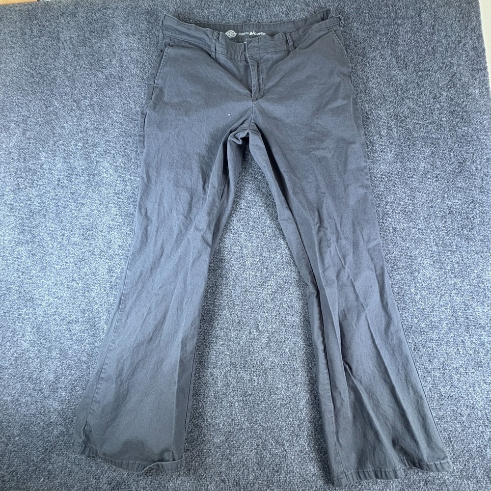 Dickies Flex Slim Fit‎ Bootcut Pants Womens 34x29 Charcoal Gray Twill Cotton